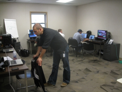 Scott Giangrande provides support during an ARM operation.